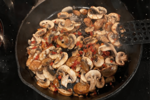 Mushrooms cooking