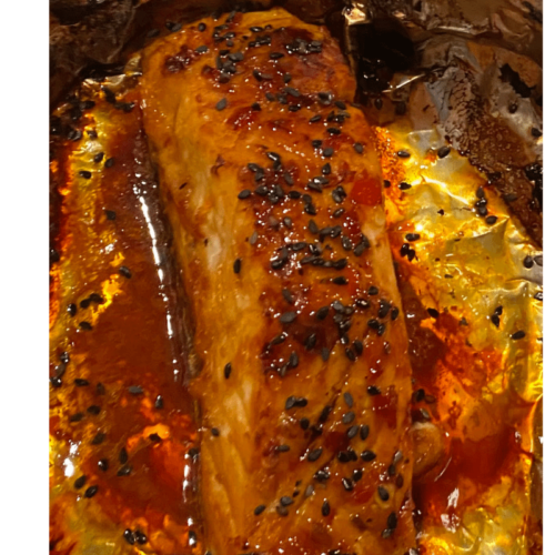 Asian Glazed Salmon in Foil for One