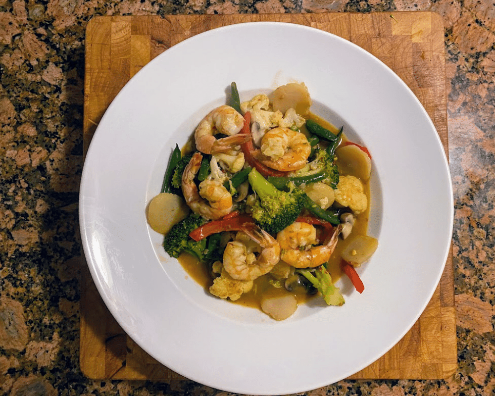 Thai Red Curry Shrimp and Vegetables