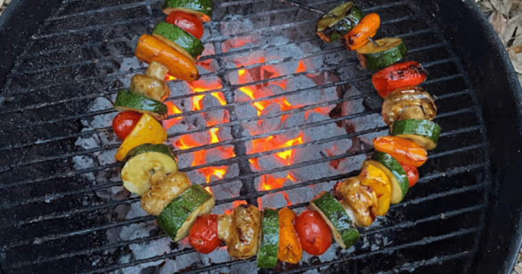 Grilled Teriyaki Veggies on Fire Wire