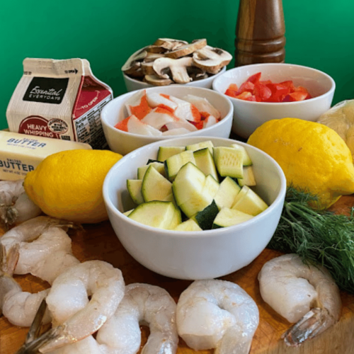 Lemony Seafood Linguine Ingredients