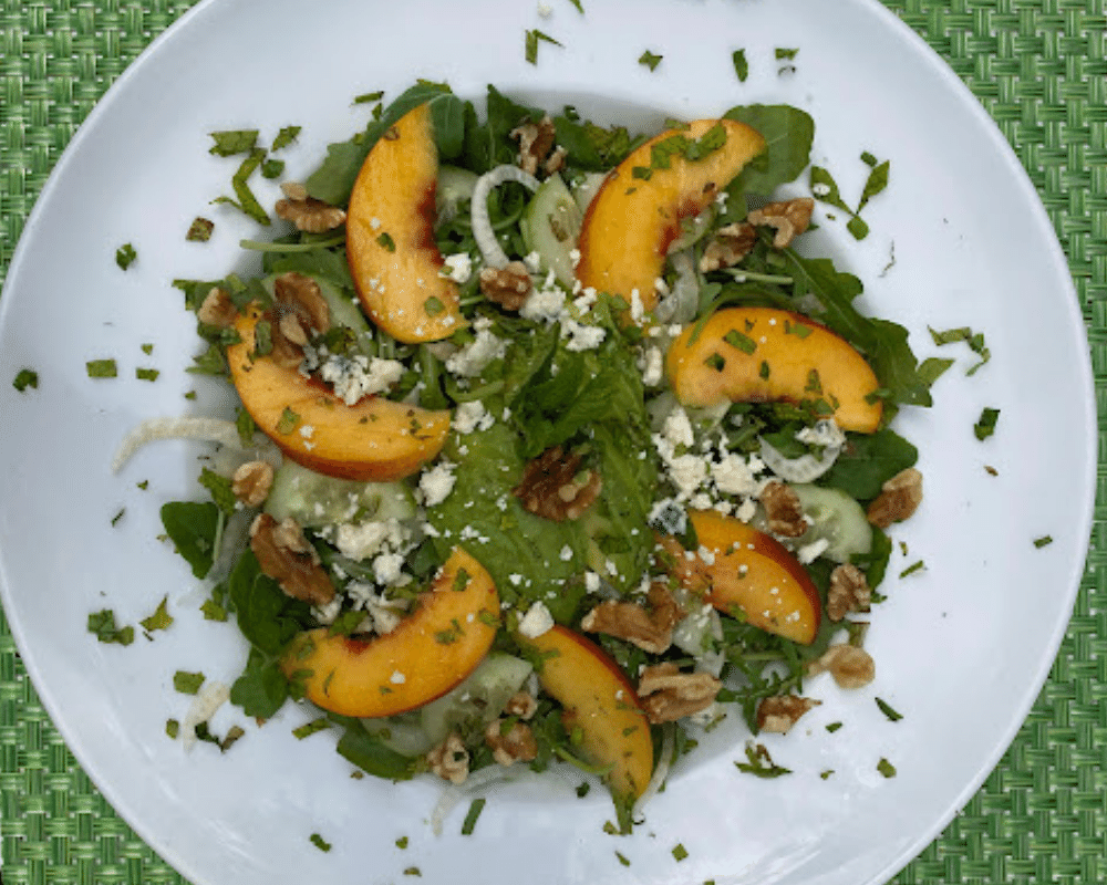 Nectarine Avocado Arugula Salad