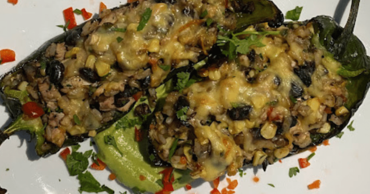 Grilled Stuffed Poblano Peppers