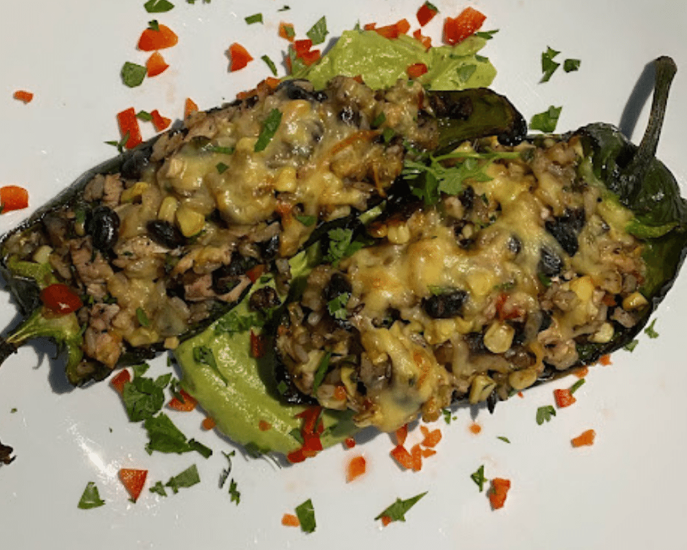 Grilled Stuffed Poblano Peppers