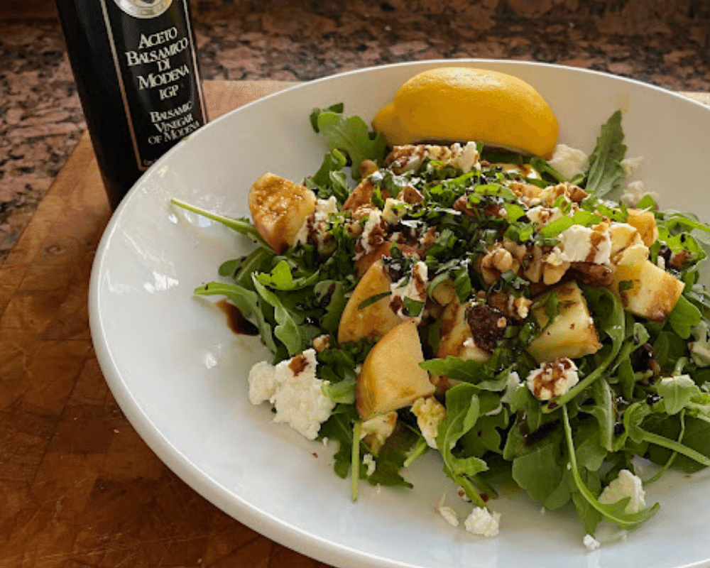 Apple Arugula Goat Cheese Salad