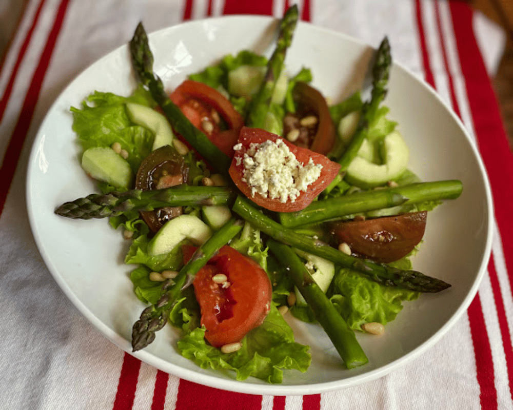 Asparagus! and Heirloom Tomato Salad